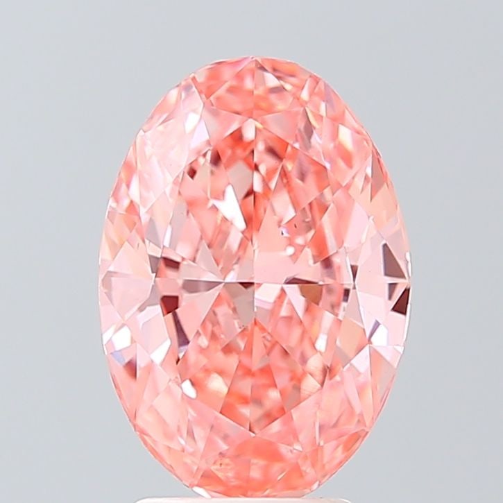 Loose Diamond - OVAL 2.87ct Fancy Vivid Pink VS1: Loose Diamond - OVAL 2.87ct Fancy Vivid Pink VS1 Source: This is a real non-mined Diamond that has been grown in a lab Shape: OVAL Carats: 2.87 Color: Fancy Vivid Pink Certification: IGI Video: