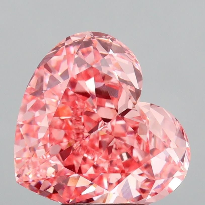 Loose Diamond - HEART 4.02ct Fancy Vivid Pink VVS2: Loose Diamond - HEART 4.02ct Fancy Vivid Pink VVS2 Source: This is a real non-mined Diamond that has been grown in a lab Shape: HEART Carats: 4.02 Color: Fancy Vivid Pink Certification: IGI Video: