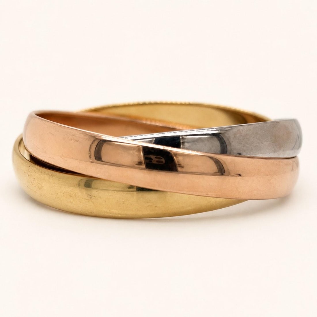 Cartier Trinity 18K tri gold bangle bracelets 98.9 grams (1 of 3)