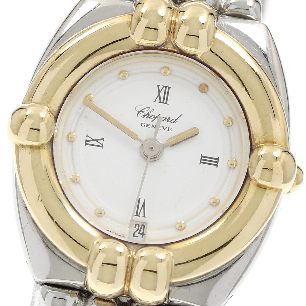 Chopard Gustad 32 8116 womens quartz wristwatch YG SS: Chopard Gustad 32 8116 womens quartz wristwatch YG SS Chopard Gustad women's wristwatch with a quartz movement and a white dial. This watch-only offering features a YG/SS case and matching YG/SS brace