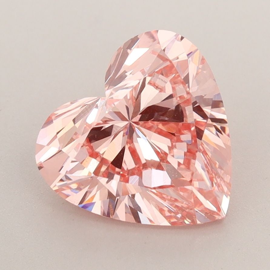 Loose Diamond - HEART 2.6ct Fancy Vivid Pink VS1: Loose Diamond - HEART 2.6ct Fancy Vivid Pink VS1 Source: This is a real non-mined Diamond that has been grown in a lab Shape: HEART Carats: 2.6 Color: Fancy Vivid Pink Certification: IGI Video: