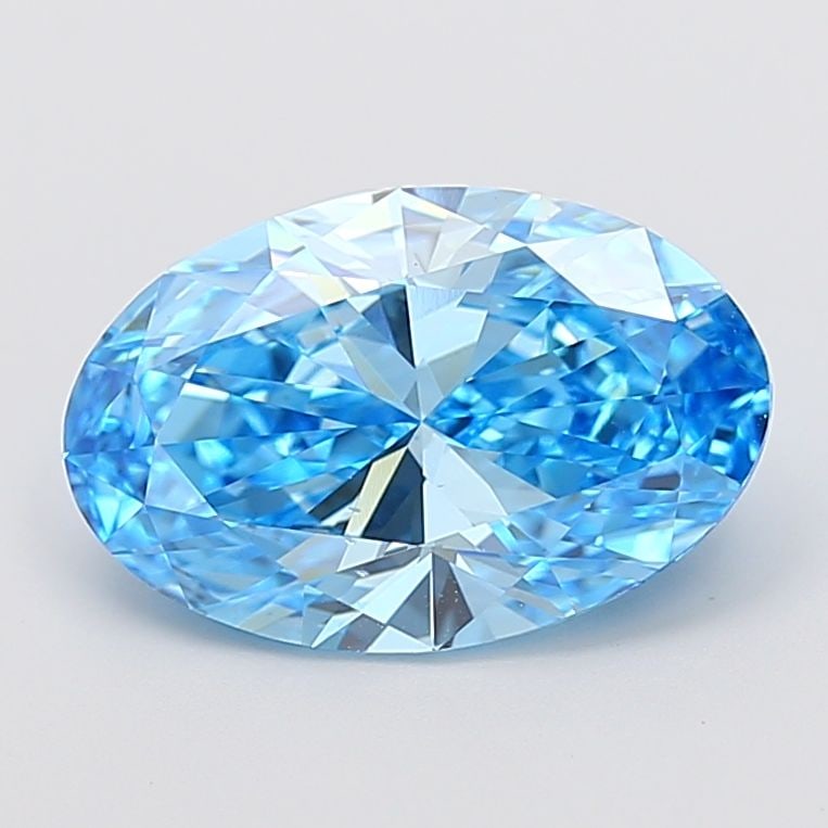 Loose Diamond - OVAL 4.06ct Fancy Vivid Blue VS2: Loose Diamond - OVAL 4.06ct Fancy Vivid Blue VS2 Source: This is a real non-mined Diamond that has been grown in a lab Shape: OVAL Carats: 4.06 Color: Fancy Vivid Blue Certification: IGI Video: