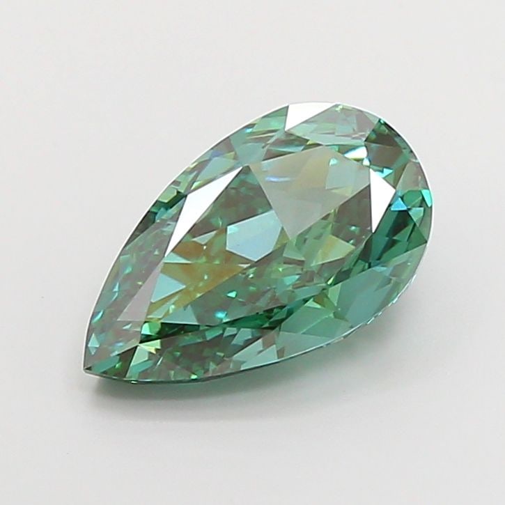 Loose Diamond - PEAR 3.03ct Fancy Vivid Green VS1