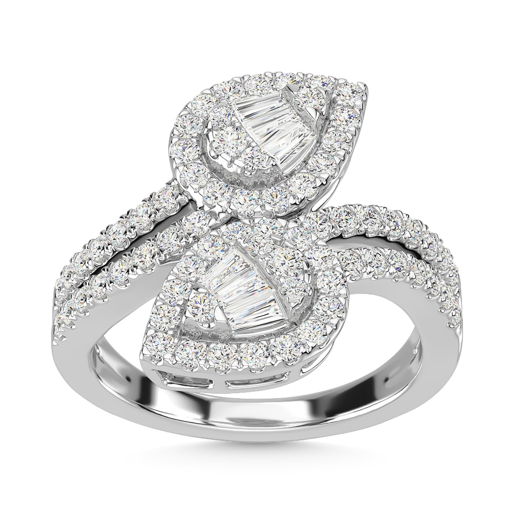 14K White Gold Diamond 1 Ct.Tw. Fashion Ring: 14K White Gold Diamond 1 Ct.Tw. Fashion Ring 14k White Gold Stone Color: G-h Stone Clarity: Si1 Each ring is presented in standard size 6.5. Complimentary resizing is available between sizes 510 (in