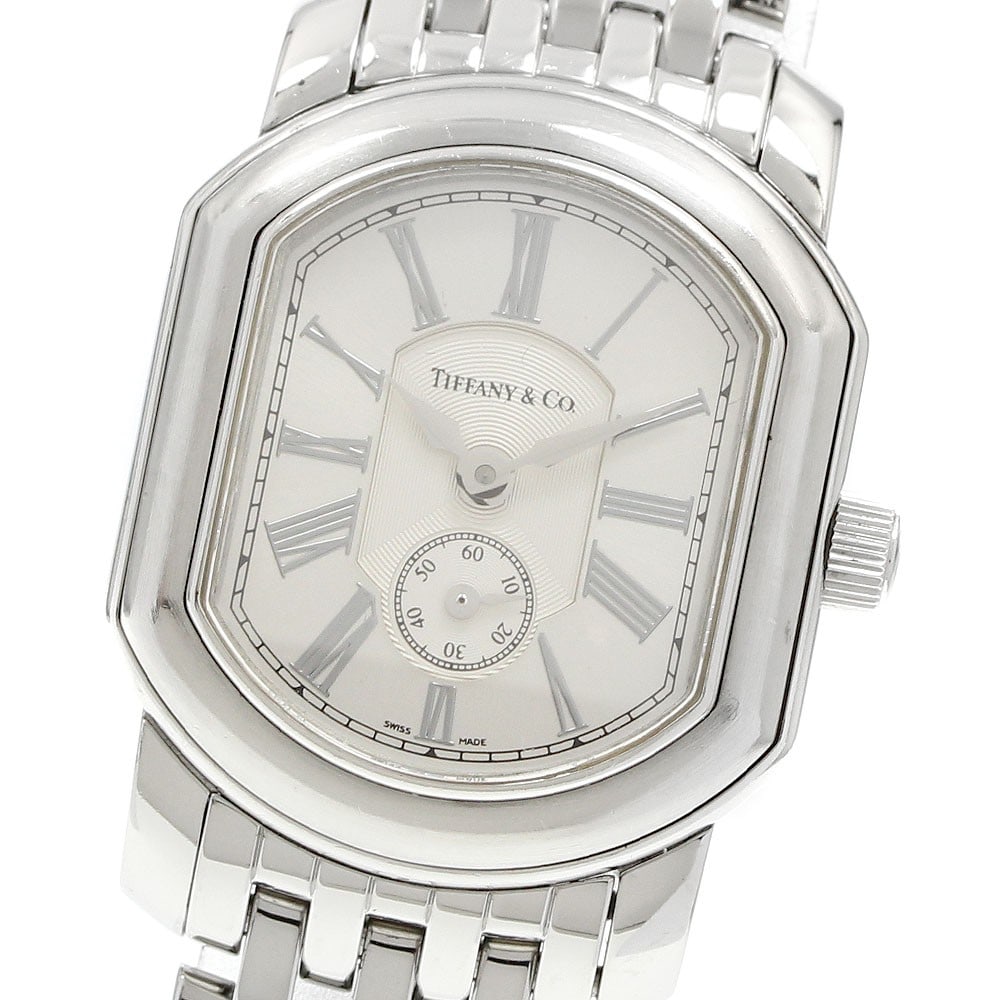 Tiffany Co Mark Coupe Ladies Quartz Watch Small Seconds Steel 24mm (1 of 6)