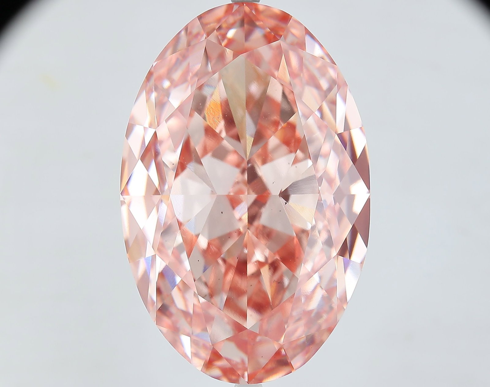 Loose Diamond - OVAL 37.53ct Fancy Vivid Pink VS1: Loose Diamond - OVAL 37.53ct Fancy Vivid Pink VS1 Source: This is a real non-mined Diamond that has been grown in a lab Shape: OVAL Carats: 37.53 Color: Fancy Vivid Pink Certification: IGI Video: