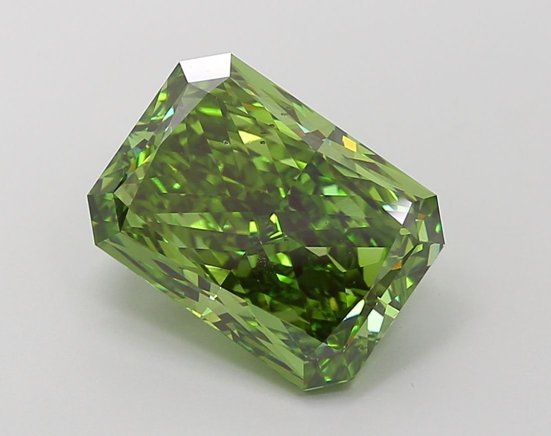 Loose Diamond - RADIANT 6.0ct Fancy Vivid Green VS2