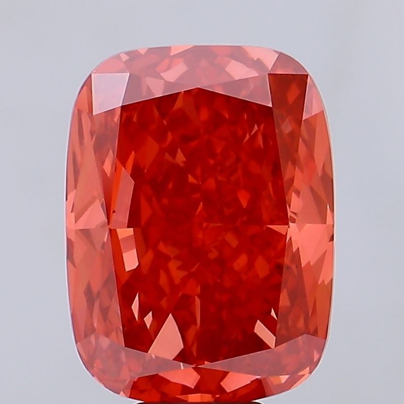 Loose Diamond - CUSHION BRILLIANT 11.63ct Fancy Vivid Red VS1: Loose Diamond - CUSHION BRILLIANT 11.63ct Fancy Vivid Red VS1 Source: This is a real non-mined Diamond that has been grown in a lab Shape: CUSHION BRILLIANT Carats: 11.63 Color: Fancy Vivid Red Certif