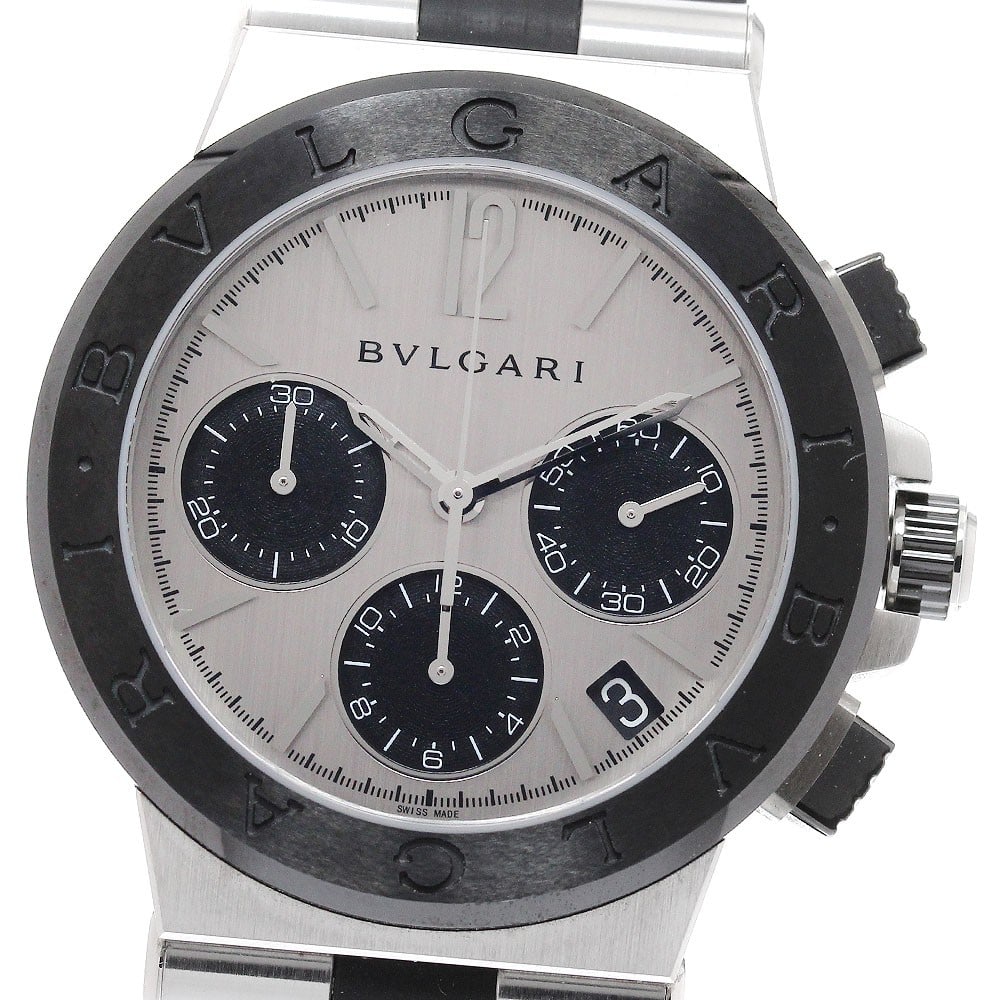 BVLGARI Diagono DG37SCCH automatic chronograph wristwatch with date (1 of 6)