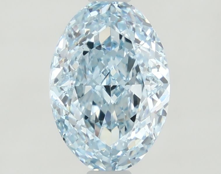 Loose Diamond - OVAL 0.84ct Fancy Vivid Blue VVS2: Loose Diamond - OVAL 0.84ct Fancy Vivid Blue VVS2 Source: This is a real non-mined Diamond that has been grown in a lab Shape: OVAL Carats: 0.84 Color: Fancy Vivid Blue Certification: NONE Video: