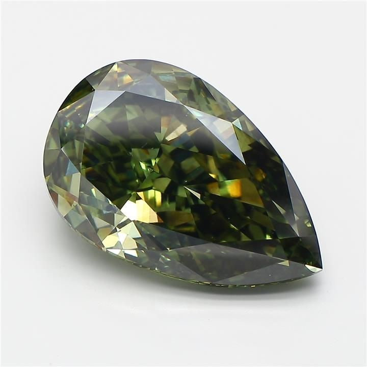 Loose Diamond - PEAR 9.04ct Fancy Vivid Green VS2: Loose Diamond - PEAR 9.04ct Fancy Vivid Green VS2 Source: This is a real non-mined Diamond that has been grown in a lab Shape: PEAR Carats: 9.04 Color: Fancy Vivid Green Certification: NONE Video: