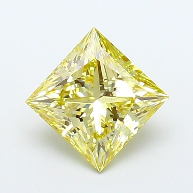 Loose Diamond - PRINCESS 2.02ct Fancy Yellow VS2: Loose Diamond - PRINCESS 2.02ct Fancy Yellow VS2 Source: This is a real non-mined Diamond that has been grown in a lab Shape: PRINCESS Carats: 2.02 Color: Fancy Yellow Certification: IGI Video: