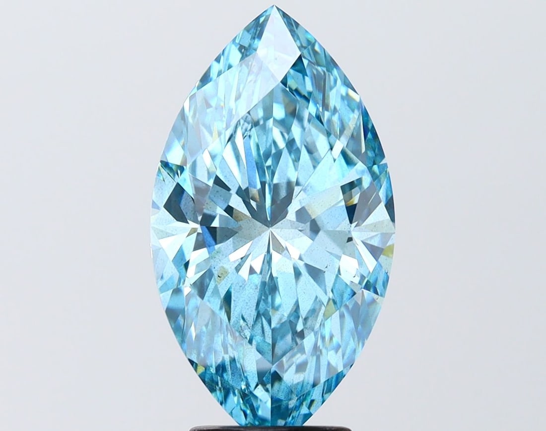 Loose Diamond - MARQUISE 4.56ct Fancy Vivid Blue SI1: Loose Diamond - MARQUISE 4.56ct Fancy Vivid Blue SI1 Source: This is a real non-mined Diamond that has been grown in a lab Shape: MARQUISE Carats: 4.56 Color: Fancy Vivid Blue Certification: IGI