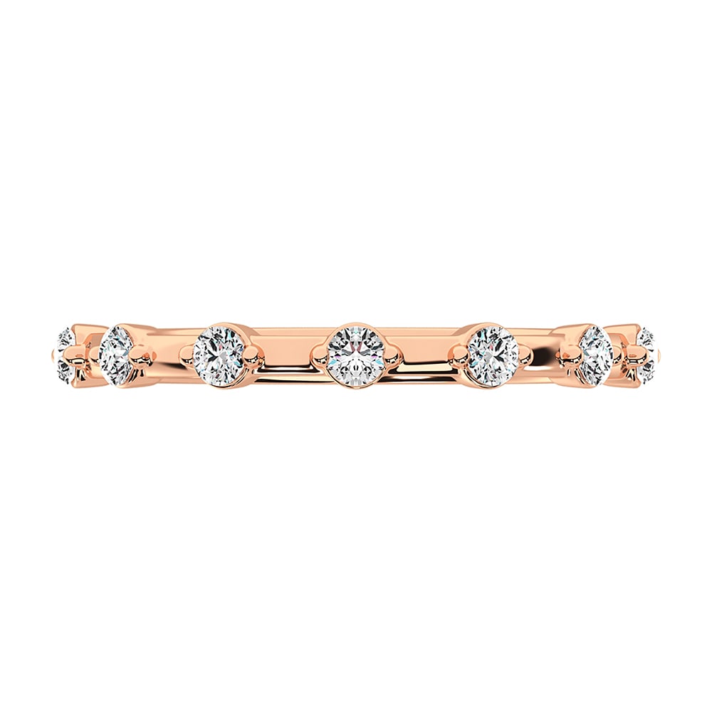 14K Rose Gold 1/5 Ct.Tw. Diamond Stack Bands - 3