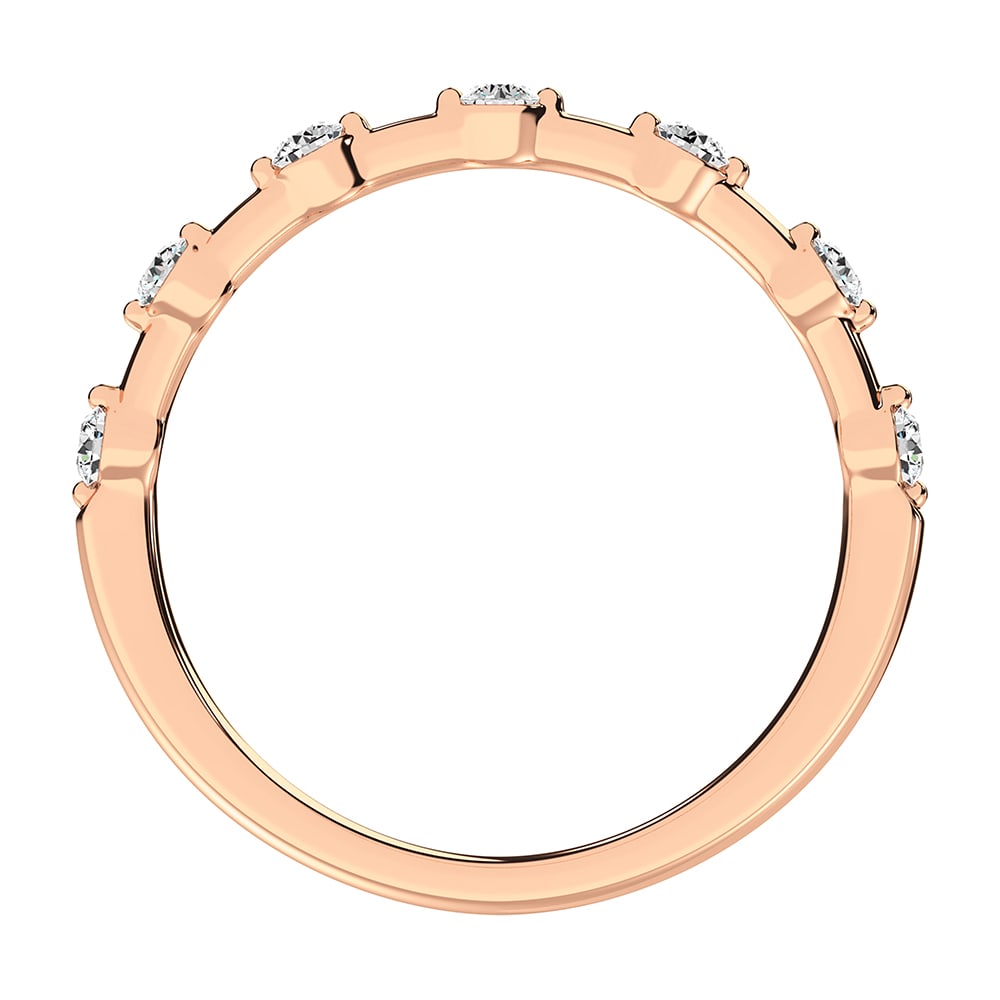 14K Rose Gold 1/5 Ct.Tw. Diamond Stack Bands - 4