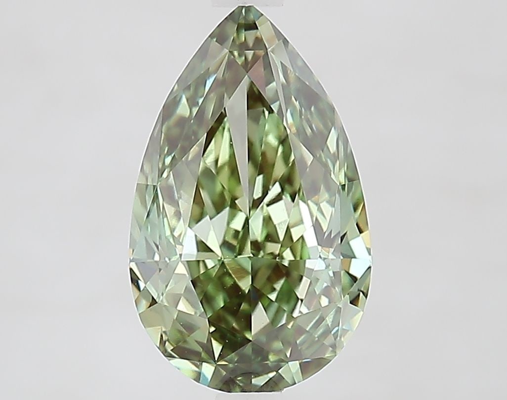 Loose Diamond - PEAR 3.02ct Fancy Vivid Green VVS2: Loose Diamond - PEAR 3.02ct Fancy Vivid Green VVS2 Source: This is a real non-mined Diamond that has been grown in a lab Shape: PEAR Carats: 3.02 Color: Fancy Vivid Green Certification: IGI Video: