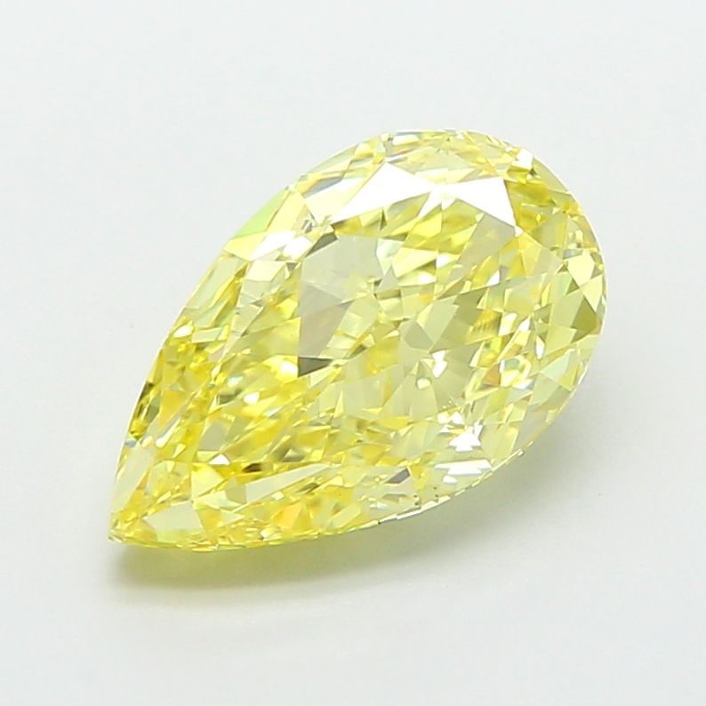 Loose Diamond - PEAR 2.55ct Fancy Intense Yellow VS1: Loose Diamond - PEAR 2.55ct Fancy Intense Yellow VS1 Source: This is a real non-mined Diamond that has been grown in a lab Shape: PEAR Carats: 2.55 Color: Fancy Intense Yellow Certification: IGI Video