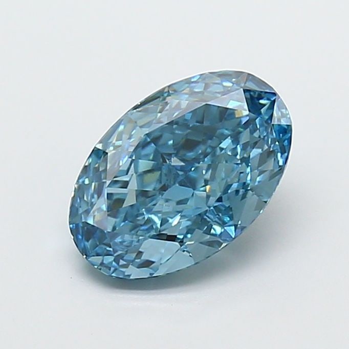 Loose Diamond - OVAL 2.52ct Fancy Vivid Blue VS1: Loose Diamond - OVAL 2.52ct Fancy Vivid Blue VS1 Source: This is a real non-mined Diamond that has been grown in a lab Shape: OVAL Carats: 2.52 Color: Fancy Vivid Blue Certification: IGI Video: