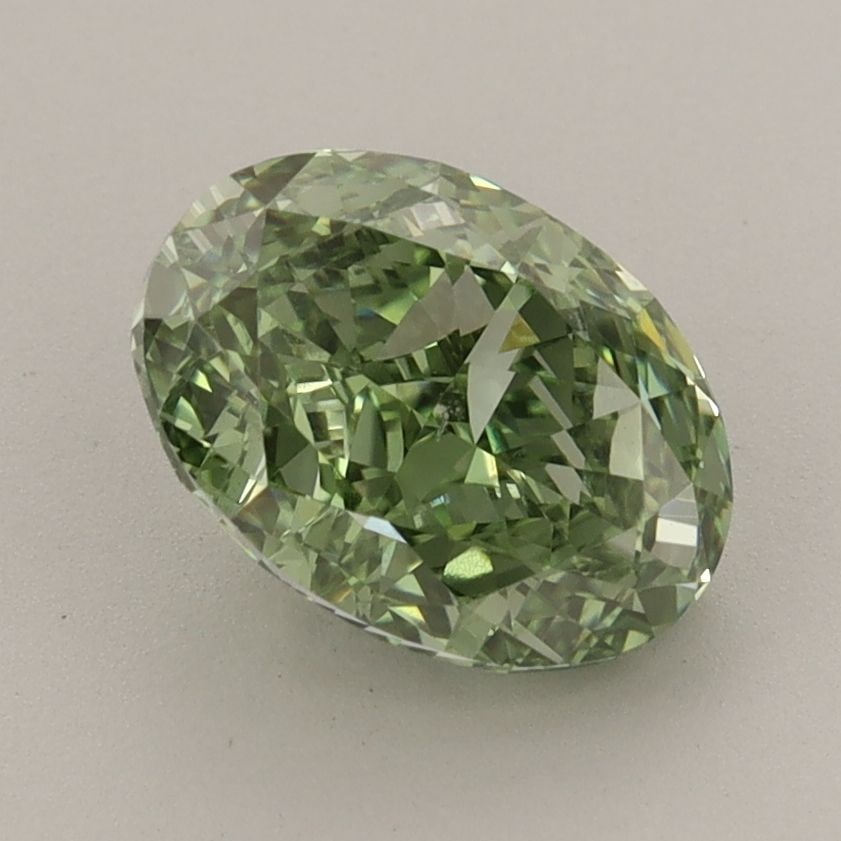 Loose Diamond - OVAL 2.19ct Fancy Vivid Green VVS1: Loose Diamond - OVAL 2.19ct Fancy Vivid Green VVS1 Source: This is a real non-mined Diamond that has been grown in a lab Shape: OVAL Carats: 2.19 Color: Fancy Vivid Green Certification: IGI Video: