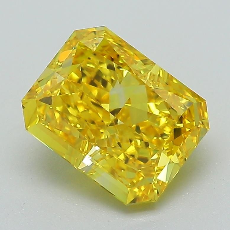 Loose Diamond - RADIANT 2.13ct Fancy Vivid Yellow VS1: Loose Diamond - RADIANT 2.13ct Fancy Vivid Yellow VS1 Source: This is a real non-mined Diamond that has been grown in a lab Shape: RADIANT Carats: 2.13 Color: Fancy Vivid Yellow Certification: IGI Vid