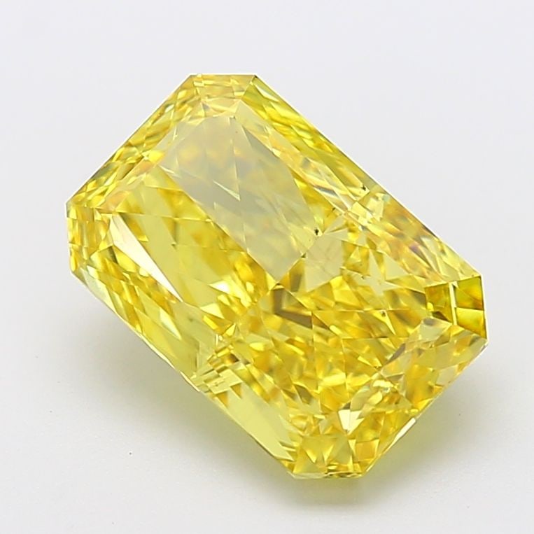 Loose Diamond - RADIANT 5.5ct Fancy Vivid Yellow SI1: Loose Diamond - RADIANT 5.5ct Fancy Vivid Yellow SI1 Source: This is a real non-mined Diamond that has been grown in a lab Shape: RADIANT Carats: 5.5 Color: Fancy Vivid Yellow Certification: IGI Video