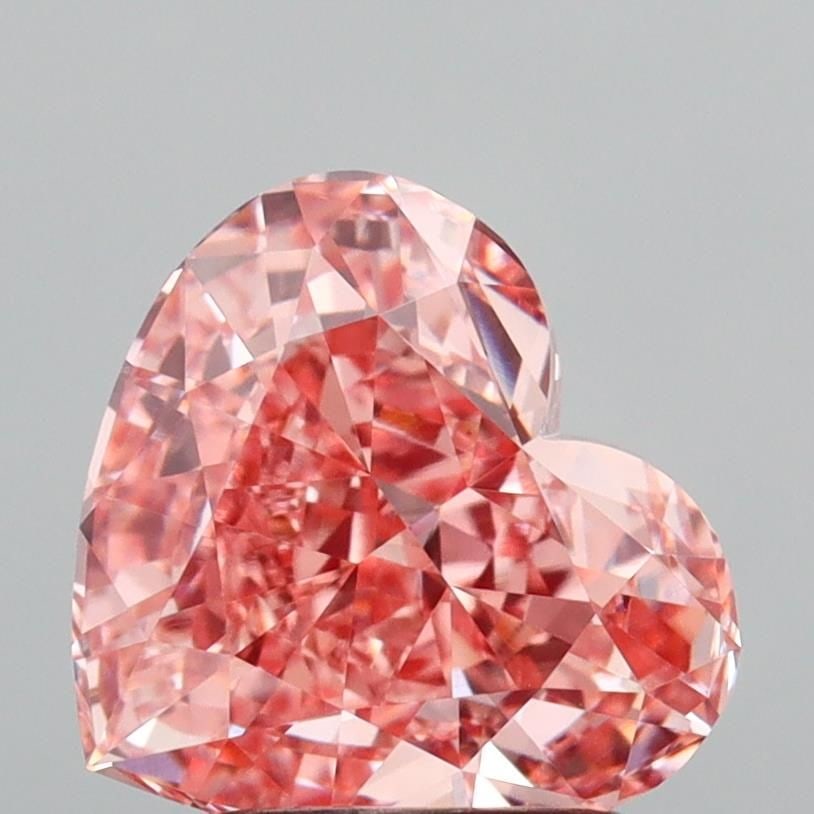 Loose Diamond - HEART 2.07ct Fancy Vivid Pink VVS2: Loose Diamond - HEART 2.07ct Fancy Vivid Pink VVS2 Source: This is a real non-mined Diamond that has been grown in a lab Shape: HEART Carats: 2.07 Color: Fancy Vivid Pink Certification: IGI Video:
