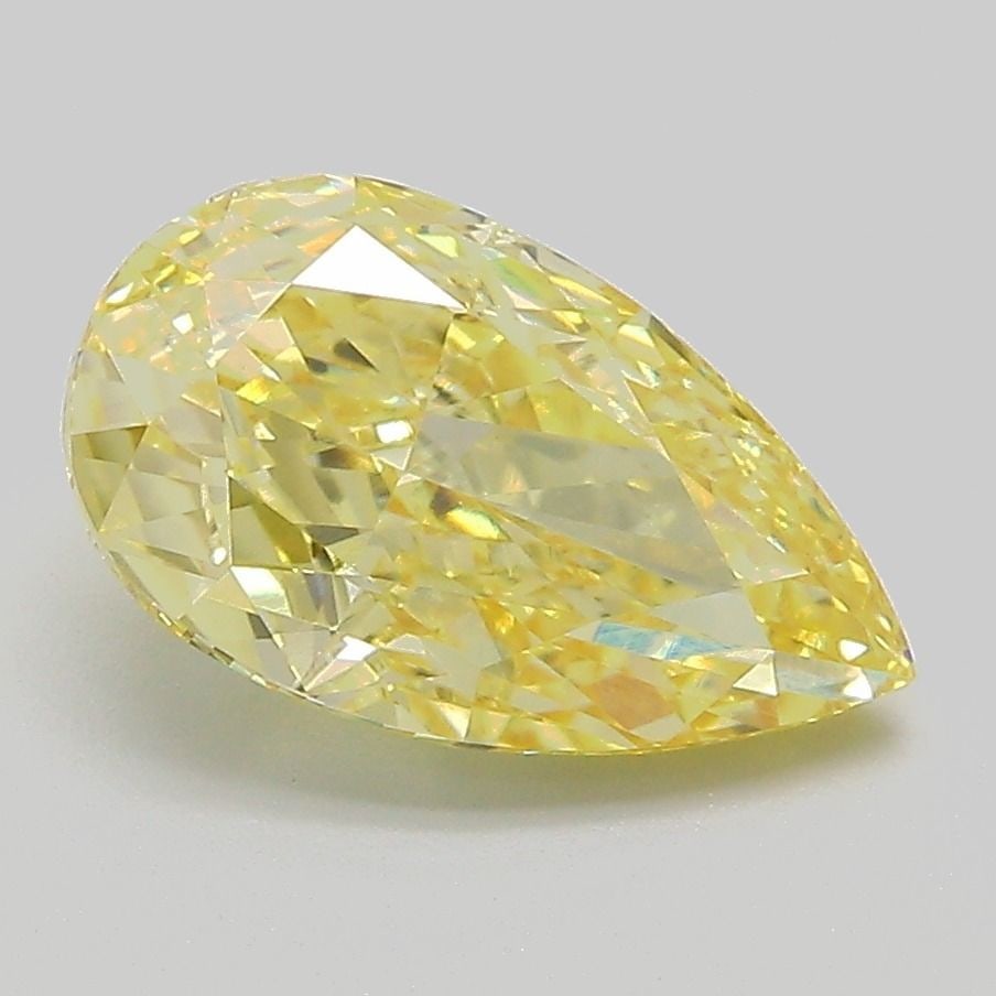 Loose Diamond - PEAR 2.5ct Fancy Vivid Yellow VS1: Loose Diamond - PEAR 2.5ct Fancy Vivid Yellow VS1 Source: This is a real non-mined Diamond that has been grown in a lab Shape: PEAR Carats: 2.5 Color: Fancy Vivid Yellow Certification: IGI Video:
