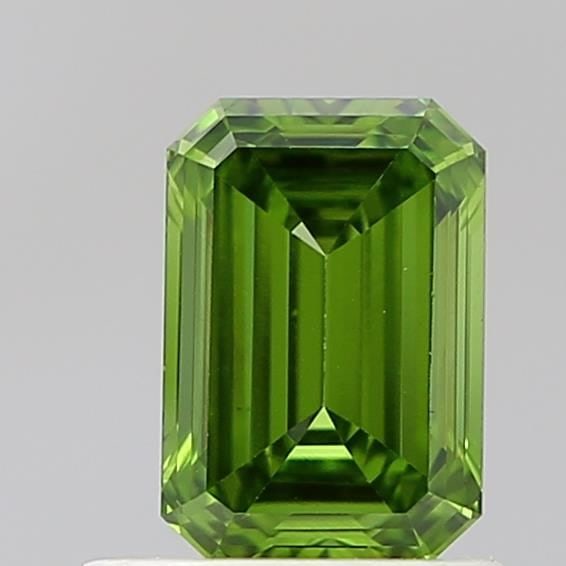 Loose Diamond - EMERALD 0.82ct Fancy Vivid Green VS1: Loose Diamond - EMERALD 0.82ct Fancy Vivid Green VS1 Source: This is a real non-mined Diamond that has been grown in a lab Shape: EMERALD Carats: 0.82 Color: Fancy Vivid Green Certification: IGI Video