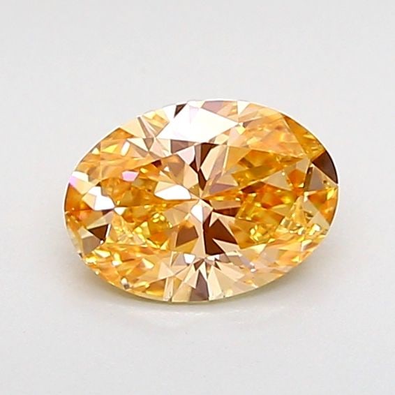 Loose Diamond - OVAL 0.58ct Fancy Orange Yellow VS1: Loose Diamond - OVAL 0.58ct Fancy Orange Yellow VS1 Source: This is a real non-mined Diamond that has been grown in a lab Shape: OVAL Carats: 0.58 Color: Fancy Orange Yellow Certification: IGI Video: