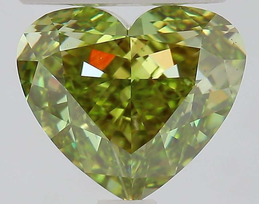 Loose Diamond - HEART 2.02ct Fancy Vivid Green VS1: Loose Diamond - HEART 2.02ct Fancy Vivid Green VS1 Source: This is a real non-mined Diamond that has been grown in a lab Shape: HEART Carats: 2.02 Color: Fancy Vivid Green Certification: IGI The Diamo