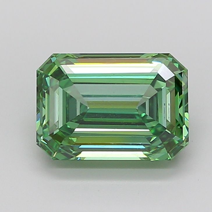 Loose Diamond - EMERALD 4.79ct Fancy Vivid Green VS1: Loose Diamond - EMERALD 4.79ct Fancy Vivid Green VS1 Source: This is a real non-mined Diamond that has been grown in a lab Shape: EMERALD Carats: 4.79 Color: Fancy Vivid Green Certification: IGI Video