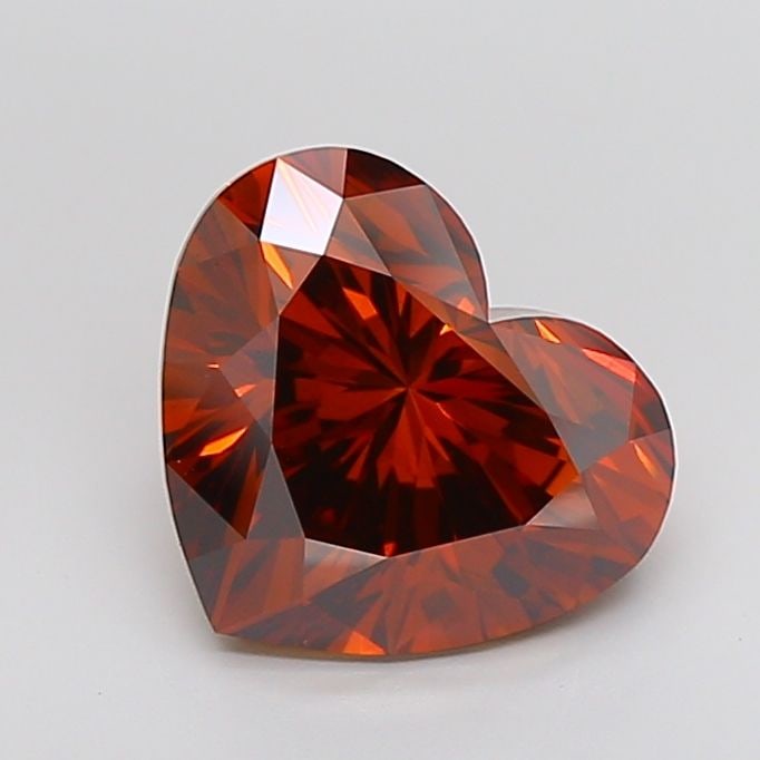 Loose Diamond - HEART 5.08ct Fancy Deep Orange VS1: Loose Diamond - HEART 5.08ct Fancy Deep Orange VS1 Source: This is a real non-mined Diamond that has been grown in a lab Shape: HEART Carats: 5.08 Color: Fancy Deep Orange Certification: IGI Video: