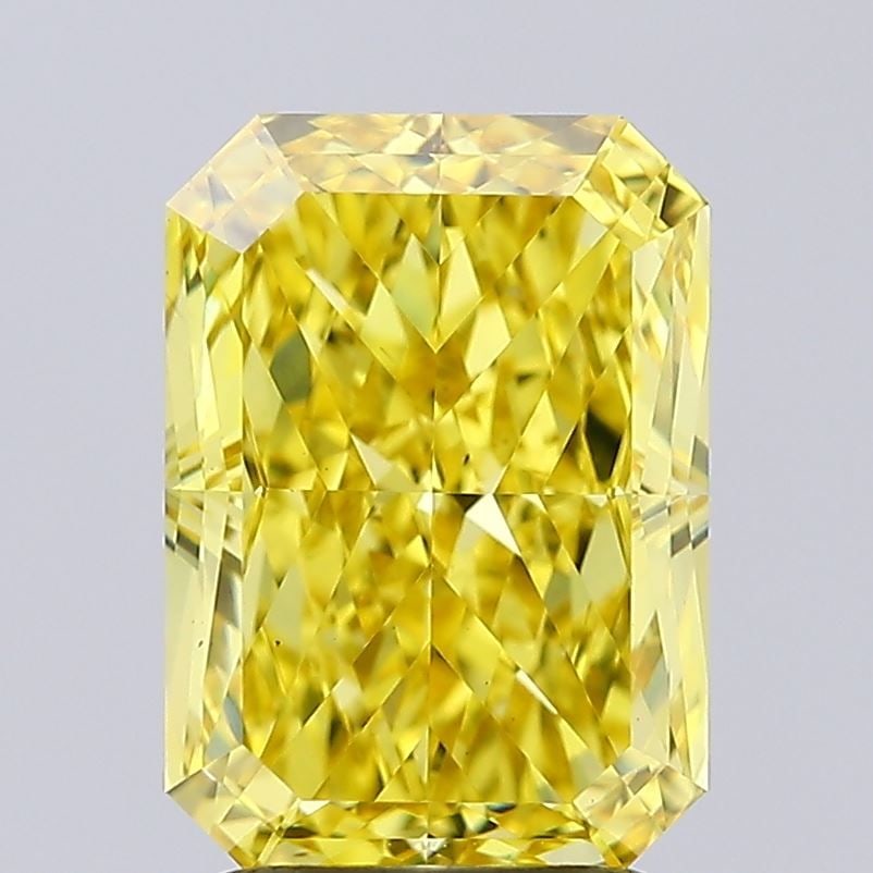 Loose Diamond - RADIANT 2.62ct Fancy Vivid Yellow VS1: Loose Diamond - RADIANT 2.62ct Fancy Vivid Yellow VS1 Source: This is a real non-mined Diamond that has been grown in a lab Shape: RADIANT Carats: 2.62 Color: Fancy Vivid Yellow Certification: IGI Vid