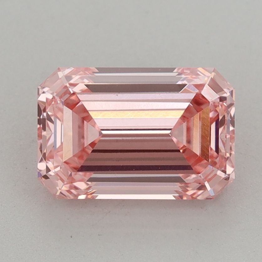 Loose Diamond - EMERALD 2.06ct Fancy Vivid Pink VS1: Loose Diamond - EMERALD 2.06ct Fancy Vivid Pink VS1 Source: This is a real non-mined Diamond that has been grown in a lab Shape: EMERALD Carats: 2.06 Color: Fancy Vivid Pink Certification: IGI Video: