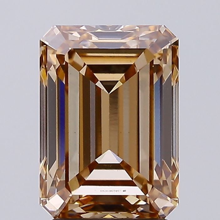 Loose Diamond - EMERALD 3.07ct Fancy Light Brown VS1: Loose Diamond - EMERALD 3.07ct Fancy Light Brown VS1 Source: This is a real non-mined Diamond that has been grown in a lab Shape: EMERALD Carats: 3.07 Color: Fancy Light Brown Certification: IGI Video