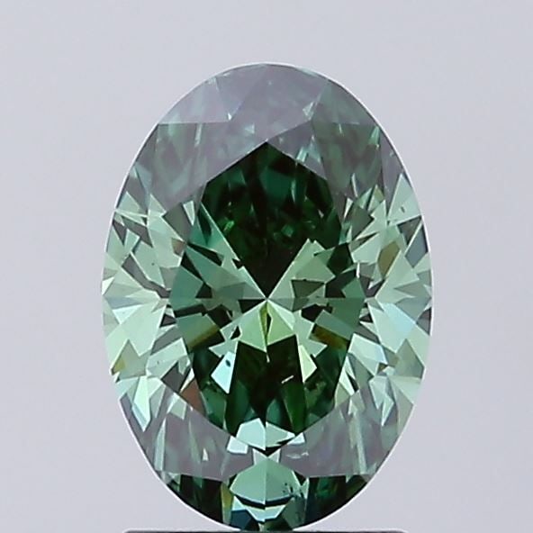 Loose Diamond - OVAL 1.54ct Fancy Vivid Green VS2: Loose Diamond - OVAL 1.54ct Fancy Vivid Green VS2 Source: This is a real non-mined Diamond that has been grown in a lab Shape: OVAL Carats: 1.54 Color: Fancy Vivid Green Certification: IGI Video:
