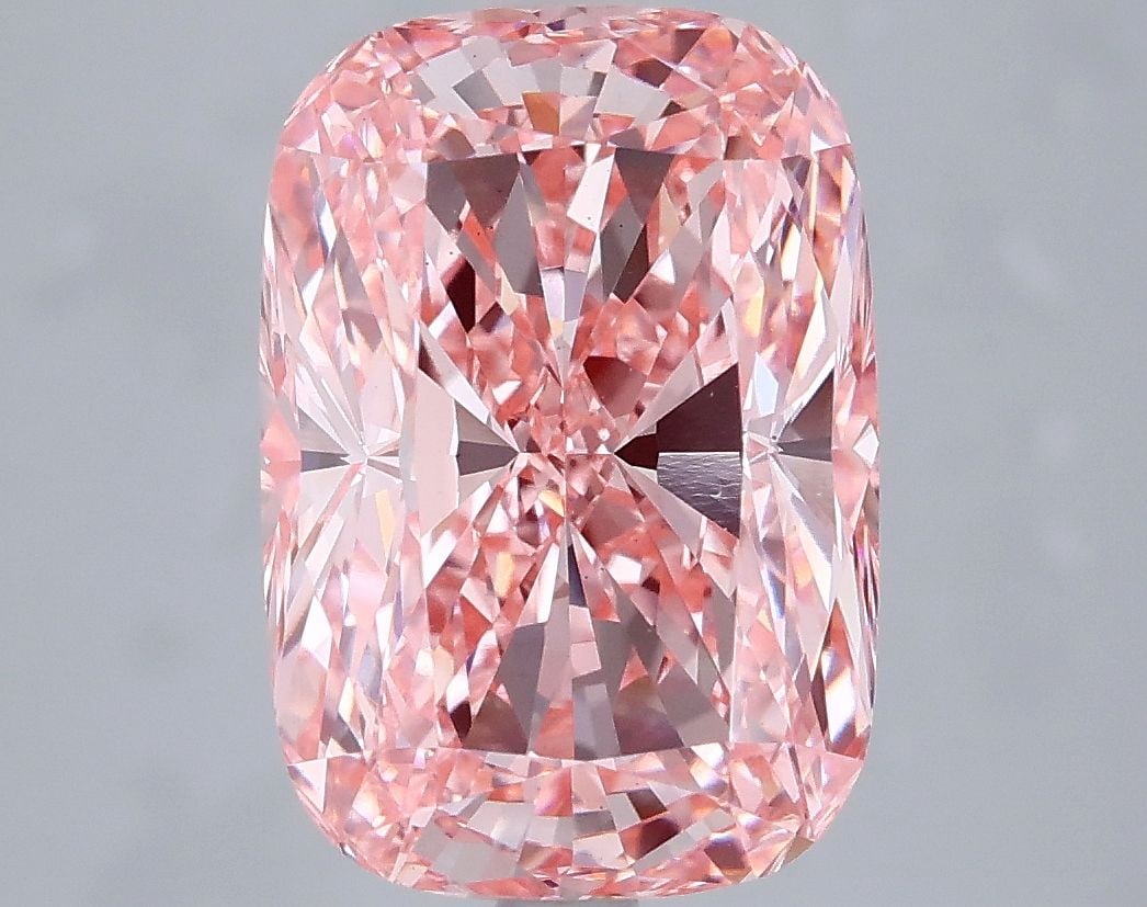 Loose Diamond - CUSHION MODIFIED 5.03ct Fancy Vivid Pink VS1: Loose Diamond - CUSHION MODIFIED 5.03ct Fancy Vivid Pink VS1 Source: This is a real non-mined Diamond that has been grown in a lab Shape: CUSHION MODIFIED Carats: 5.03 Color: Fancy Vivid Pink Certific