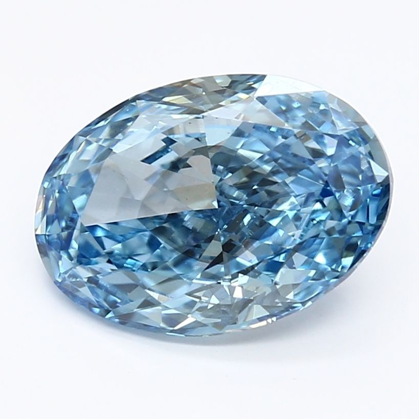 Loose Diamond - OVAL 2.83ct Fancy Vivid Blue SI1: Loose Diamond - OVAL 2.83ct Fancy Vivid Blue SI1 Source: This is a real non-mined Diamond that has been grown in a lab Shape: OVAL Carats: 2.83 Color: Fancy Vivid Blue Certification: IGI The Diamond D