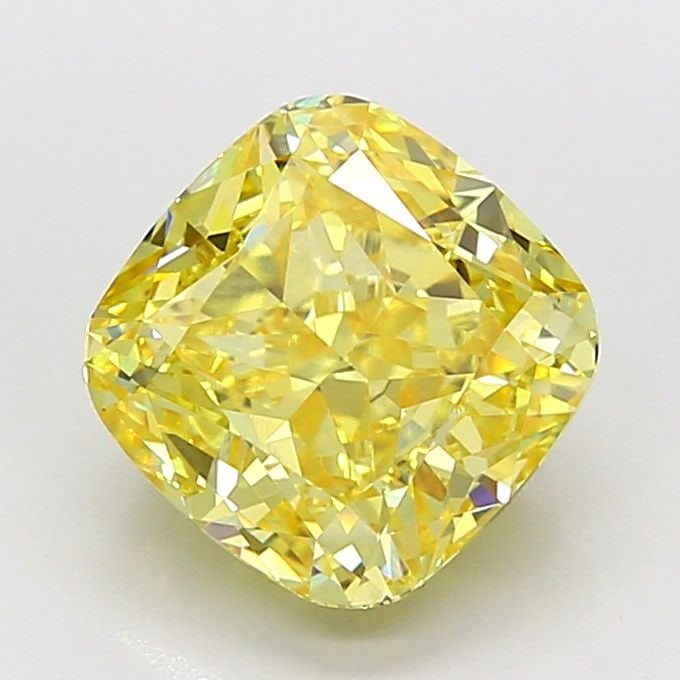 Loose Diamond - CUSHION MODIFIED 5.07ct Fancy Intense Yellow VVS2: Loose Diamond - CUSHION MODIFIED 5.07ct Fancy Intense Yellow VVS2 Source: This is a real non-mined Diamond that has been grown in a lab Shape: CUSHION MODIFIED Carats: 5.07 Color: Fancy Intense Yellow