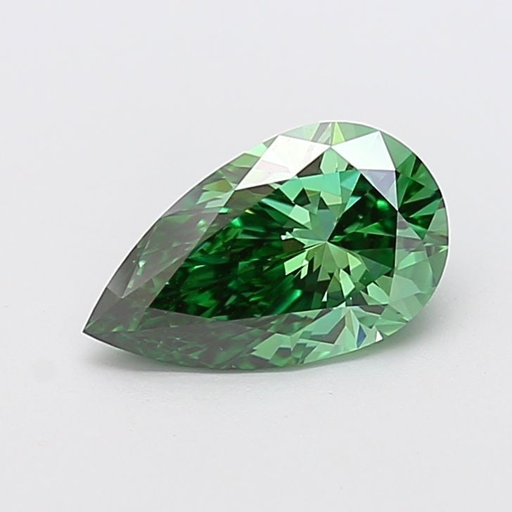 Loose Diamond - PEAR 2.0ct Fancy Vivid Green VS1: Loose Diamond - PEAR 2.0ct Fancy Vivid Green VS1 Source: This is a real non-mined Diamond that has been grown in a lab Shape: PEAR Carats: 2.0 Color: Fancy Vivid Green Certification: IGI Video: