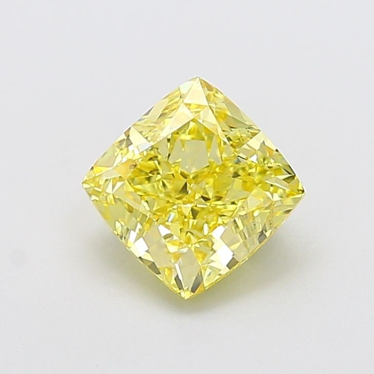 Loose Diamond - CUSHION MODIFIED 2.5ct Fancy Intense Yellow VS2: Loose Diamond - CUSHION MODIFIED 2.5ct Fancy Intense Yellow VS2 Source: This is a real non-mined Diamond that has been grown in a lab Shape: CUSHION MODIFIED Carats: 2.5 Color: Fancy Intense Yellow Ce