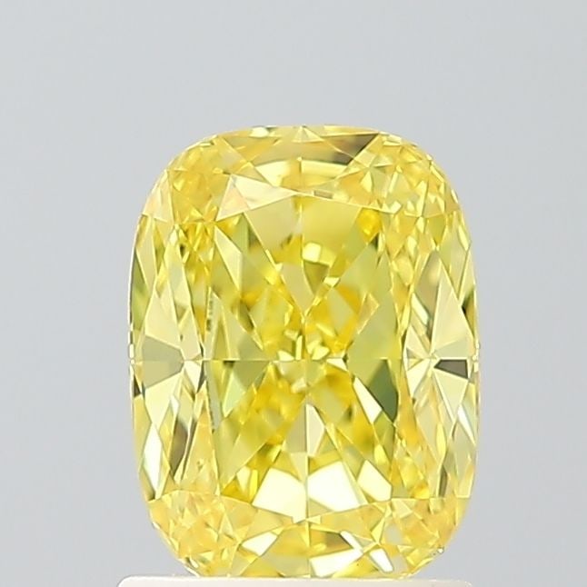 Loose Diamond - CUSHION BRILLIANT 1.55ct Fancy Vivid Yellow VS1: Loose Diamond - CUSHION BRILLIANT 1.55ct Fancy Vivid Yellow VS1 Source: This is a real non-mined Diamond that has been grown in a lab Shape: CUSHION BRILLIANT Carats: 1.55 Color: Fancy Vivid Yellow Ce