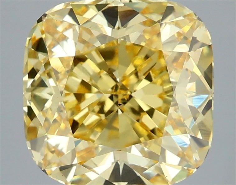Loose Diamond - CUSHION MODIFIED 5.04ct Fancy Intense Yellow VS1 (1 of 1)