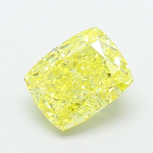 Loose Diamond - CUSHION MODIFIED 1.54ct Fancy Vivid Yellow VVS2: Loose Diamond - CUSHION MODIFIED 1.54ct Fancy Vivid Yellow VVS2 Source: This is a real non-mined Diamond that has been grown in a lab Shape: CUSHION MODIFIED Carats: 1.54 Color: Fancy Vivid Yellow Cer