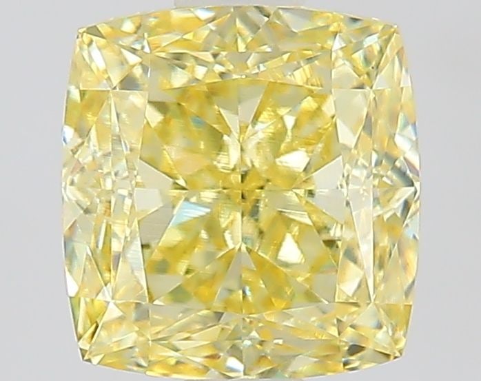 Loose Diamond - CUSHION MODIFIED 1.53ct Fancy Yellow VVS2: Loose Diamond - CUSHION MODIFIED 1.53ct Fancy Yellow VVS2 Source: This is a real non-mined Diamond that has been grown in a lab Shape: CUSHION MODIFIED Carats: 1.53 Color: Fancy Yellow Certification: 