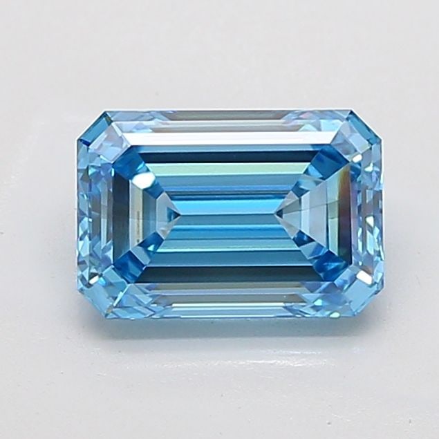 Loose Diamond - EMERALD 3.04ct Fancy Vivid Blue VS2: Loose Diamond - EMERALD 3.04ct Fancy Vivid Blue VS2 Source: This is a real non-mined Diamond that has been grown in a lab Shape: EMERALD Carats: 3.04 Color: Fancy Vivid Blue Certification: IGI Video:
