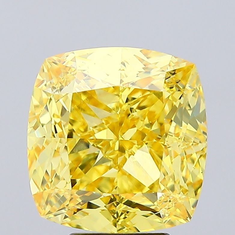 Loose Diamond - CUSHION MODIFIED 7.52ct Fancy Vivid Yellow VS1: Loose Diamond - CUSHION MODIFIED 7.52ct Fancy Vivid Yellow VS1 Source: This is a real non-mined Diamond that has been grown in a lab Shape: CUSHION MODIFIED Carats: 7.52 Color: Fancy Vivid Yellow Cert