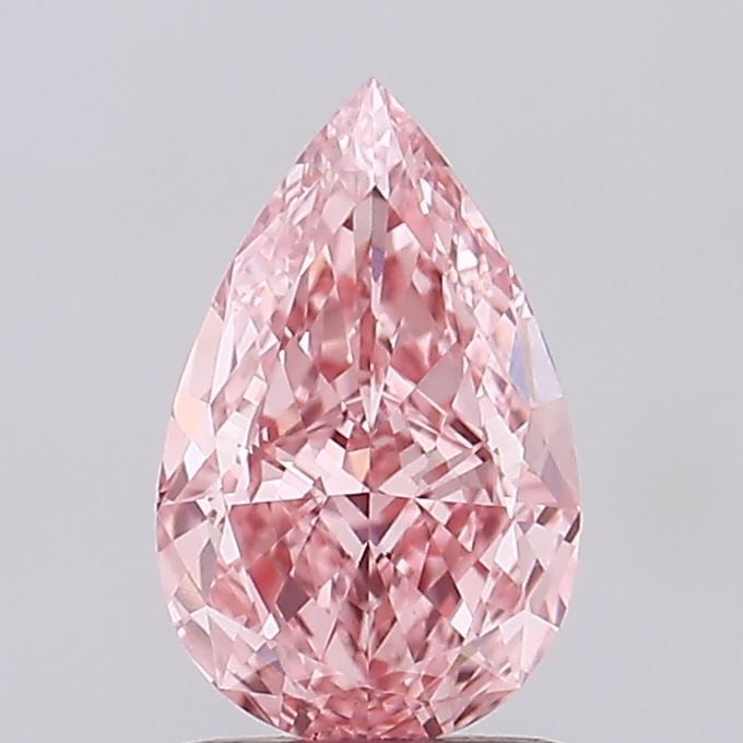 Loose Diamond - PEAR 1.18ct Fancy Intense Pink VS1: Loose Diamond - PEAR 1.18ct Fancy Intense Pink VS1 Source: This is a real non-mined Diamond that has been grown in a lab Shape: PEAR Carats: 1.18 Color: Fancy Intense Pink Certification: NONE Video: