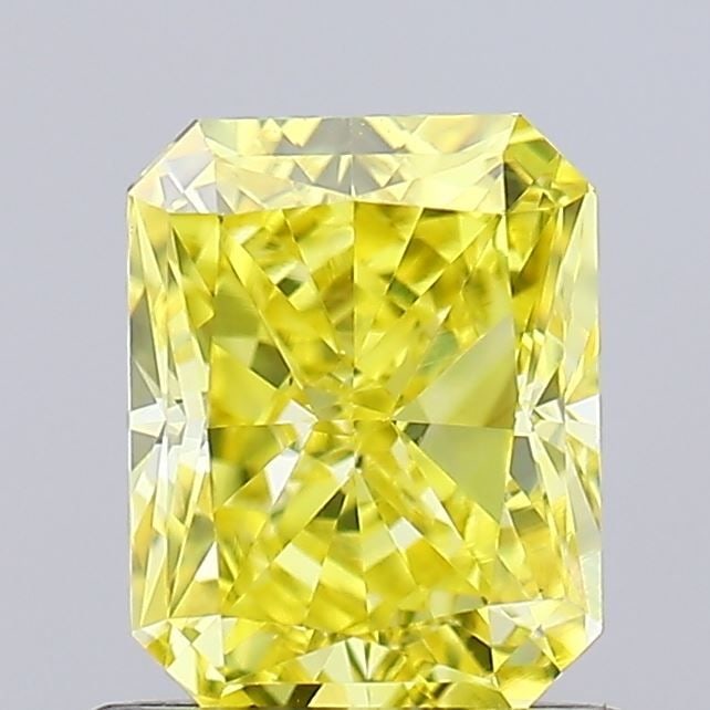 Loose Diamond - RADIANT 0.93ct Fancy Vivid Yellow VS1: Loose Diamond - RADIANT 0.93ct Fancy Vivid Yellow VS1 Source: This is a real non-mined Diamond that has been grown in a lab Shape: RADIANT Carats: 0.93 Color: Fancy Vivid Yellow Certification: NONE Vi