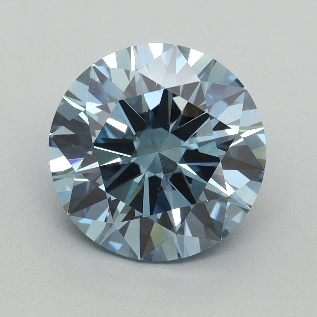 Loose Diamond - ROUND 3.03ct Fancy Vivid Blue VS2: Loose Diamond - ROUND 3.03ct Fancy Vivid Blue VS2 Source: This is a real non-mined Diamond that has been grown in a lab Shape: ROUND Carats: 3.03 Color: Fancy Vivid Blue Certification: IGI Video: